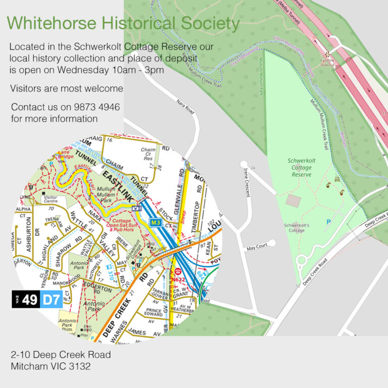 Victorian Collections Whitehorse Historical Society Inc 